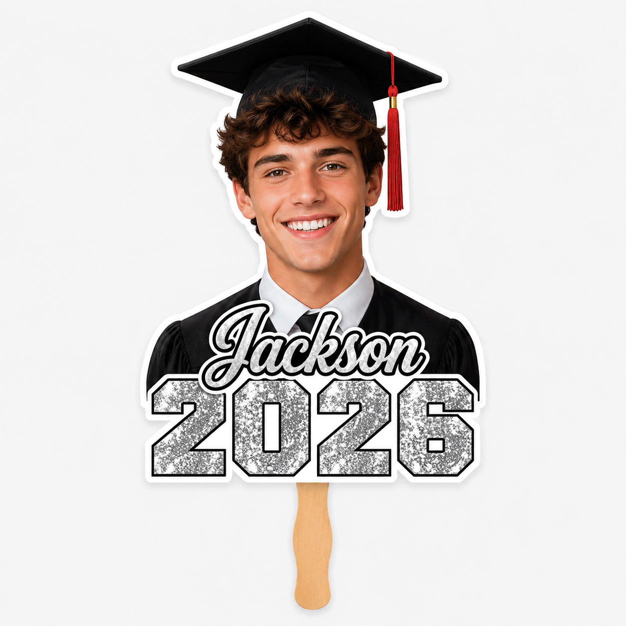 Custom Grad Face Fans